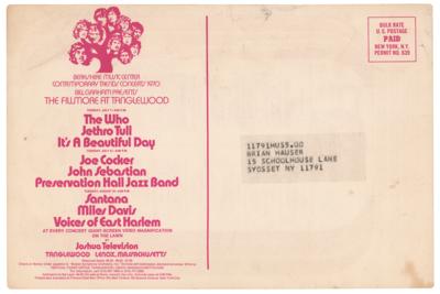 Lot #4123 The Who and Grateful Dead 1970 Fillmore East Postcard Handbill - Image 2