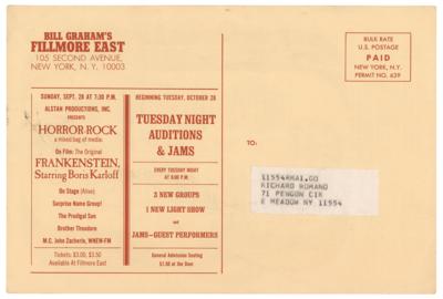Lot #4121 The Who 'Tommy' 1969 Fillmore East Postcard Handbill - Image 2