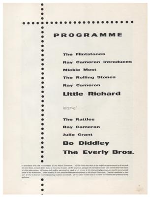 Lot #4108 Rolling Stones 1963 Program
