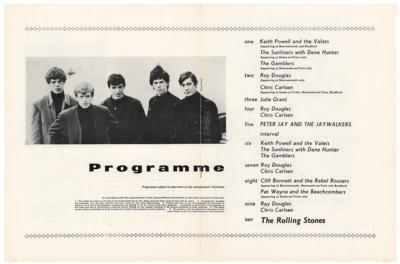 Lot #4103 Rolling Stones 1964 UK Tour Program with Rare Photo Insert - Image 2