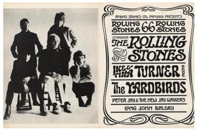 Lot #4109 Rolling Stones and the Yardbirds 1966 British Tour Program - Image 1