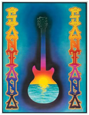 Lot #4343 Carlos Santana and Alton Kelley Signed Limited Edition Poster - Image 1
