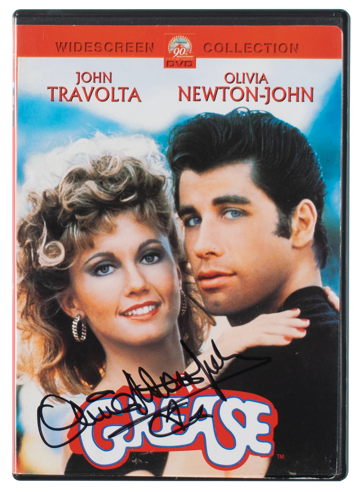 Olivia Newton John Thrice Signed Grease Dvd View Realized Prices Rr