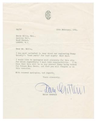 Lot #4037 Brian Epstein Typed Letter Signed