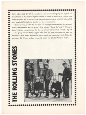 Lot #4105 Rolling Stones / Gerry and the Pacemakers 1963 UK Tour Program - Image 2