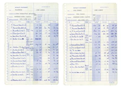 Lot #4055 John Lennon and Paul McCartney (5) Royalty Statements from 1971 - Image 3