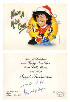 Lot #4114 Bill Wyman Signed Christmas Card - Image 1