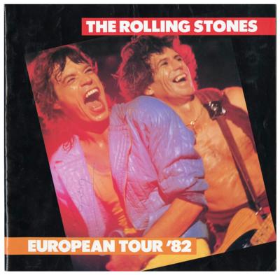 Lot #4095 Rolling Stones Signed 1982 European Tour Program