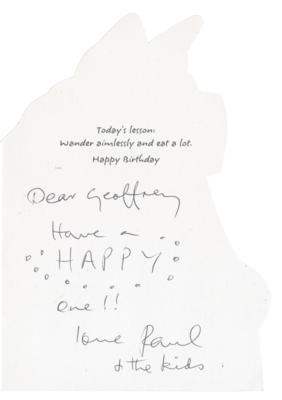 Lot #4020 Paul McCartney Signed Birthday Card - Image 1