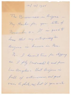 Lot #385 Harlow Shapley Autograph Letters Signed
