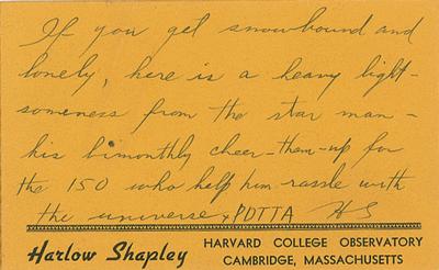Lot #385 Harlow Shapley Autograph Letters Signed (3) - Image 4