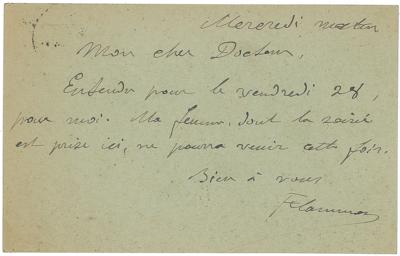 Lot #715 Camille Flammarion Autograph Letter Signed - Image 1