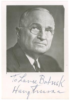 Lot #18 Harry S. Truman Signed Photograph and Typed Letter Signed with Atomic Bomb Content - Image 2