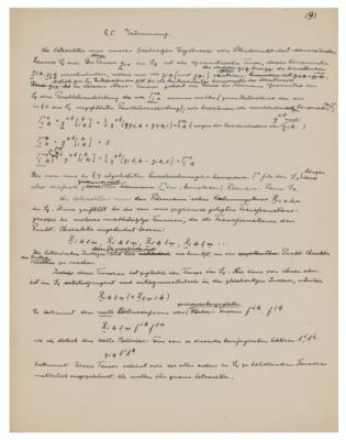 Lot #128 Albert Einstein Handwritten Scientific Manuscript - Image 1