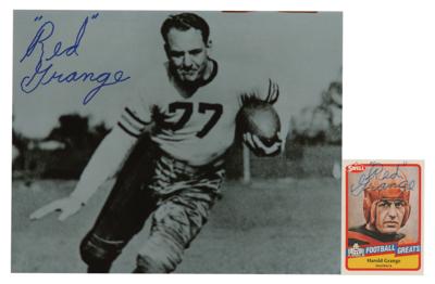 Lot #969 Red Grange (2) Signed Items