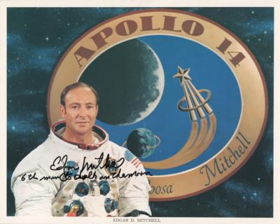 Lot #600 Edgar Mitchell Signed Photograph - Image 1