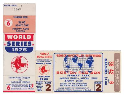 Lot #948 Boston Red Sox 1967 and 1975 World Series Ticket Stubs - Image 1
