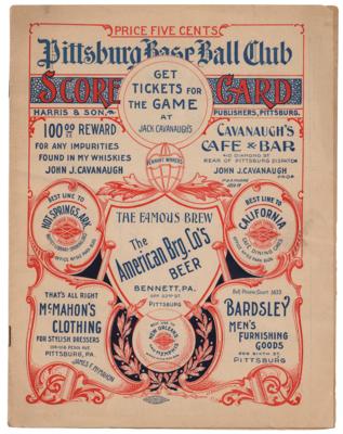 Lot #995 Pittsburgh Pirates: 1902 Program with Honus Wagner