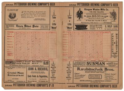 Lot #994 Pittsburgh Pirates: 1901 Program with Honus Wagner - Image 4