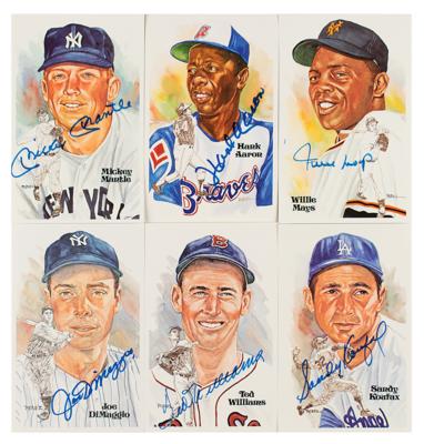 Lot #935 Baseball Hall of Fame Perez-Steele Card Sets with (74) Signed