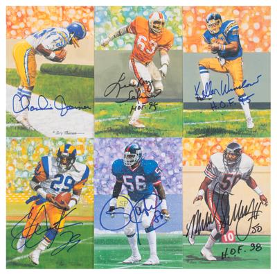 Lot #963 Football Hall of Fame Lot of (19) Signed Goal Line Art Cards - Image 1