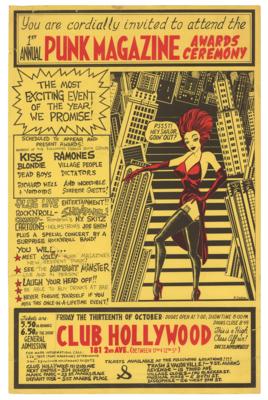 Lot #888 1st Annual Punk Magazine 1978 Awards Ceremony Poster - Image 1