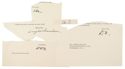 Lot #50 Dwight D. Eisenhower (5) Signatures - Image 1