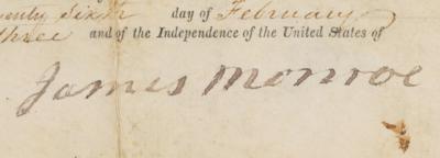 Lot #67 James Monroe Document Signed as President - Image 2