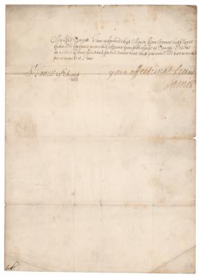 Lot #171 King James II Letter Signed