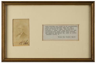Lot #443 Robert E. Lee Signed Carte-de-Visite Photograph