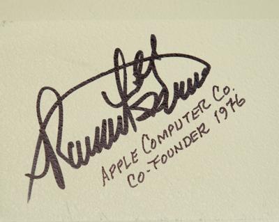 Lot #436 Apple: Steve Wozniak and Ronald Wayne (2) Signed Items - Image 3