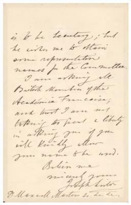 Lot #309 Joseph Lister Autograph Letter Signed - Image 2