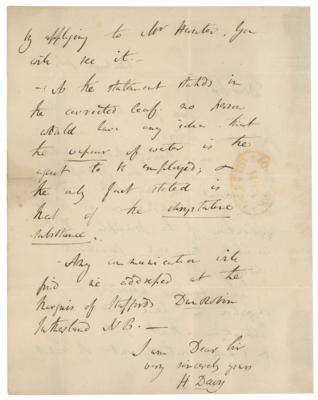 Lot #233 Humphry Davy Autograph Letter Signed - Image 2