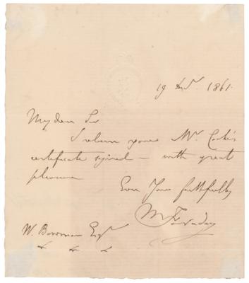 Lot #132 Michael Faraday Autograph Letter Signed - Image 1