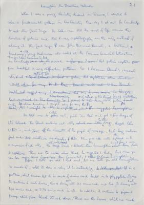 Lot #348 Max Perutz Handwritten Manuscript and