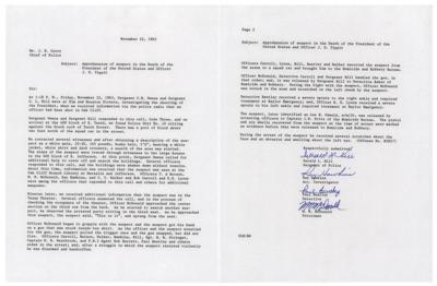 Lot #289 Kennedy Assassination: Oswald Captors Signed Souvenir Typescript - Image 1