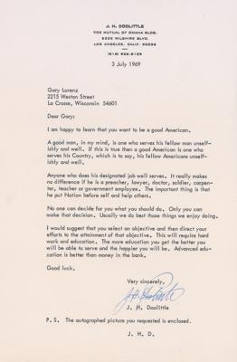Lot #465 James H. Doolittle Typed Letter Signed and Signed Photograph