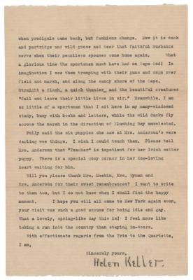 Lot #284 Helen Keller Typed Letter Signed - Image 2