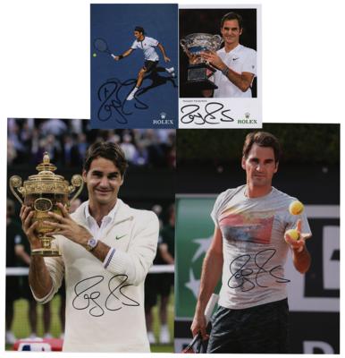Lot #960 Roger Federer (4) Signed Items