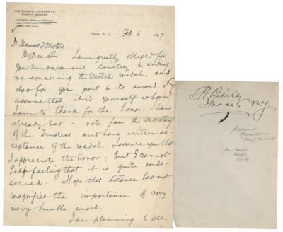 Lot #188 Liberty Hyde Bailey Autograph Letter Signed and Signed Photograph - Image 2
