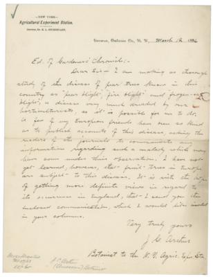 Lot #187 Joseph Charles Arthur Autograph Letter Signed - Image 1