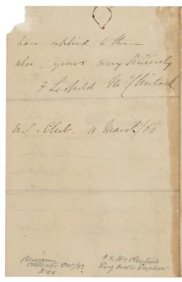 Lot #323 Francis Leopold McClintock Autograph Letter Signed - Image 4