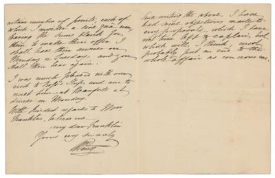 Lot #345 William Edward Parry Autograph Letter Signed to John Franklin - Image 2