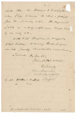 Lot #379 William Scoresby Autograph Letter Signed - Image 2