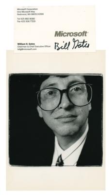 Lot #153 Bill Gates Signed Business Card - Image 1