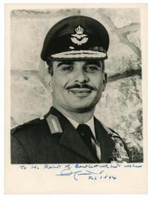 Lot #295 King Hussein of Jordan Signed Photograph