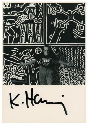 Lot #635 Keith Haring Signed Postcard