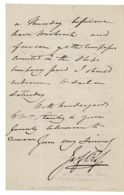 Lot #363 James Clark Ross Autograph Letter Signed - Image 2