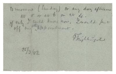 Lot #108 Florence Nightingale Autograph Letter