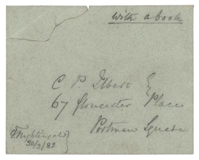 Lot #108 Florence Nightingale Autograph Letter Signed - Image 3